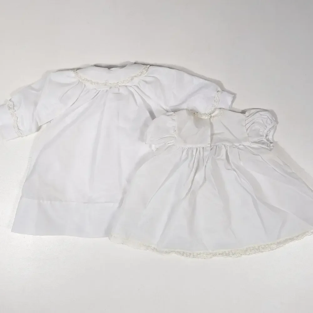 Vtg Madona Christening Dress Jacket Baby Girls Sz 6-12m White Wedding Foraml